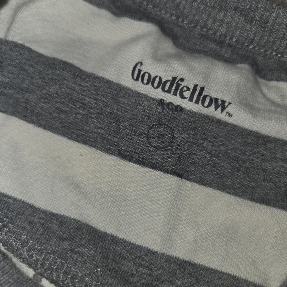 Men's Medium Striped Union Suit Gray & White - Goodfellow & Co™Snap buttons - Picture 5 of 12